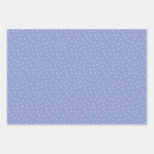 Feuille De Papier Cadeau Motif de points bleus modernes (Devant)