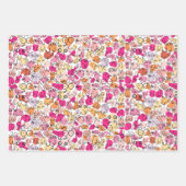 Feuille De Papier Cadeau motif de poitrine rose amusant (Devant)
