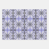 Feuille De Papier Cadeau Motif de répétition Abstrait blanc pourpre (Devant 3)