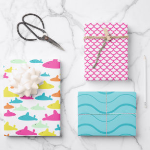 Feuille De Papier Cadeau Motif de requin