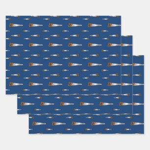 Feuille De Papier Cadeau Motif de scies de menuiserie