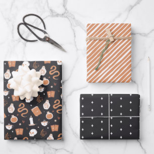 Feuille De Papier Cadeau Motif de serpent crânien Mystic Boho