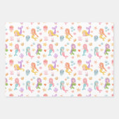 Feuille De Papier Cadeau Motif de sirène (Devant 2)
