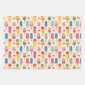 Feuille De Papier Cadeau Motif de soirée glace mignonne (Devant 3)