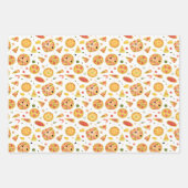 Feuille De Papier Cadeau motif de soirée pizza carrelée (Devant 3)