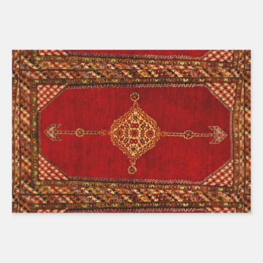 Feuille De Papier Cadeau Motif de tapis persan (Devant)