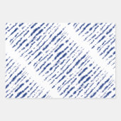 Feuille De Papier Cadeau Motif de teinture bleu unisex moderne (Devant)