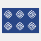 Feuille De Papier Cadeau Motif de teinture bleu unisex moderne (Devant 3)