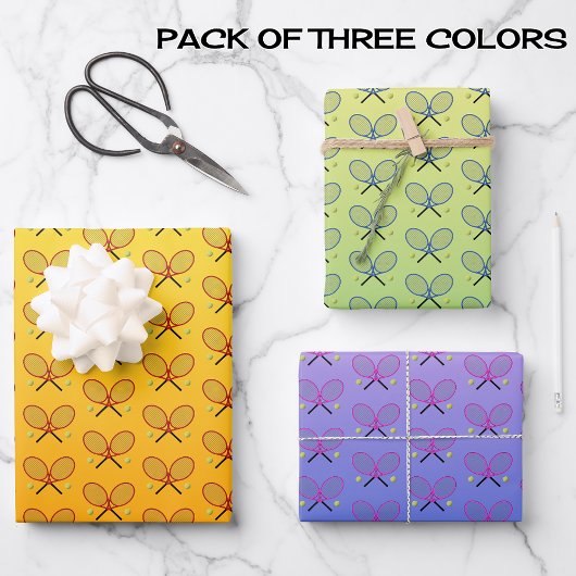 Feuille De Papier Cadeau Motif de tennis