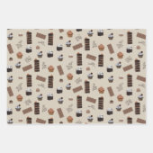 Feuille De Papier Cadeau Motif de thème chocolat (Devant)