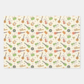 Feuille De Papier Cadeau Motif de thème musical (Devant)