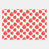 Feuille De Papier Cadeau Motif de tomates aquarelle (Devant 3)