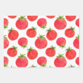 Feuille De Papier Cadeau Motif de tomates aquarelle (Devant)