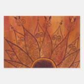 Feuille De Papier Cadeau Motif de tournesol Abstrait (Devant)