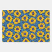 Feuille De Papier Cadeau Motif de tournesols (Devant)