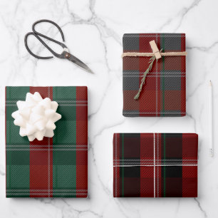 Feuille De Papier Cadeau Motif de vacances à Buffalo Plaid