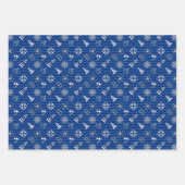 Feuille De Papier Cadeau Motif de Vagues Nautiques (Devant 2)