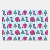 Feuille De Papier Cadeau Motif de veille de Noël mignon (Devant 3)