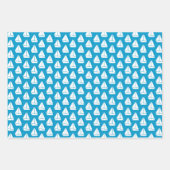 Feuille De Papier Cadeau Motif de voilier bleu clair (Devant)