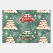 Feuille De Papier Cadeau Motif de voiture de Noël (Devant 2)