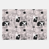 Feuille De Papier Cadeau Motif de voyage Wanderlust (Devant)