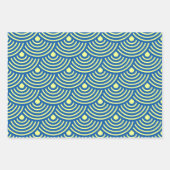 Feuille De Papier Cadeau Motif d'écailles de poisson de style japonais (Devant 2)