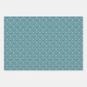 Feuille De Papier Cadeau Motif d'écailles de poisson de style japonais (Devant)