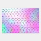 Feuille De Papier Cadeau Motif d'échelle de sirène (Devant 3)