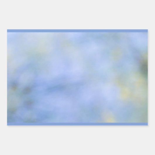 Feuille De Papier Cadeau Motif décontracté Abstrait bleu jaune (Devant 2)
