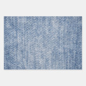 Feuille De Papier Cadeau Motif Denim (Devant 2)