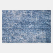 Feuille De Papier Cadeau Motif Denim (Devant 3)