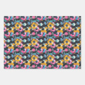 Feuille De Papier Cadeau motif d'enregistrement cool rétro (Devant)