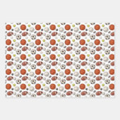 Feuille De Papier Cadeau Motif d'équipements sportifs (Devant)