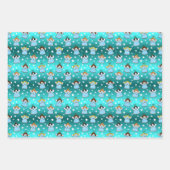 Feuille De Papier Cadeau Motif des anges célestes de Noël (Devant 2)