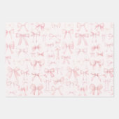 Feuille De Papier Cadeau motif des arcs roses (Devant 2)