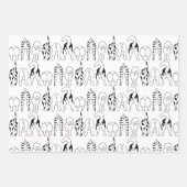 Feuille De Papier Cadeau Motif des boutons de chien (Devant 3)