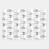 Feuille De Papier Cadeau Motif des boutons de chien (Devant)