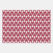 Feuille De Papier Cadeau Motif des Coeurs rouges de la Saint Valentin (Devant 3)