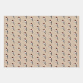Feuille De Papier Cadeau Motif des colibris roux (Devant 3)