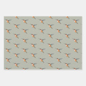 Feuille De Papier Cadeau Motif des colibris roux (Devant 2)