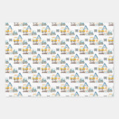 Feuille De Papier Cadeau Motif des digues de construction (Devant)