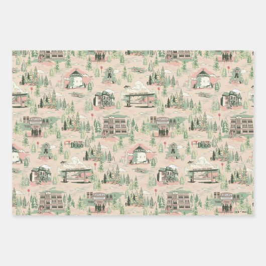 Feuille De Papier Cadeau Motif des emplacements de derry (Devant 2)