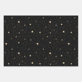 Feuille De Papier Cadeau Motif des étoiles du ciel nocturne (Devant)