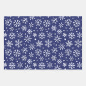 Feuille De Papier Cadeau Motif des flocons bleus (Devant 2)