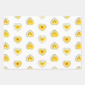 Feuille De Papier Cadeau Motif des pommes cardiaques (Devant 3)