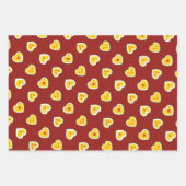 Feuille De Papier Cadeau Motif des pommes cardiaques (Devant)