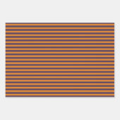 Feuille De Papier Cadeau Motif des rayures et des points d'Halloween (Devant)