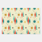 Feuille De Papier Cadeau Motif design moderne du milieu du siècle (Devant 2)