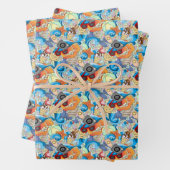 Feuille De Papier Cadeau Motif d'été (En situation)