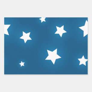 Feuille De Papier Cadeau Motif d'étoiles